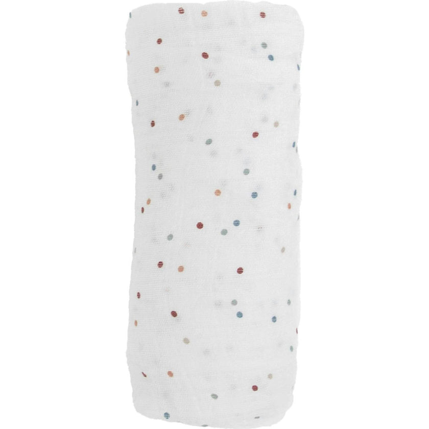 Cotton Muslin Swaddle Blanket - Dots