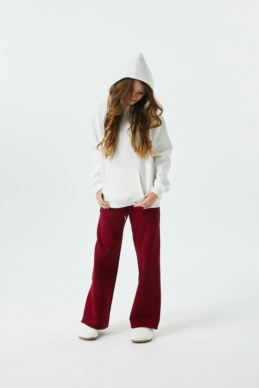 Lea White French Terry Oversized Hoodie - Ace