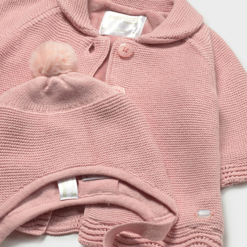 Rose Knit Jacket with Hat