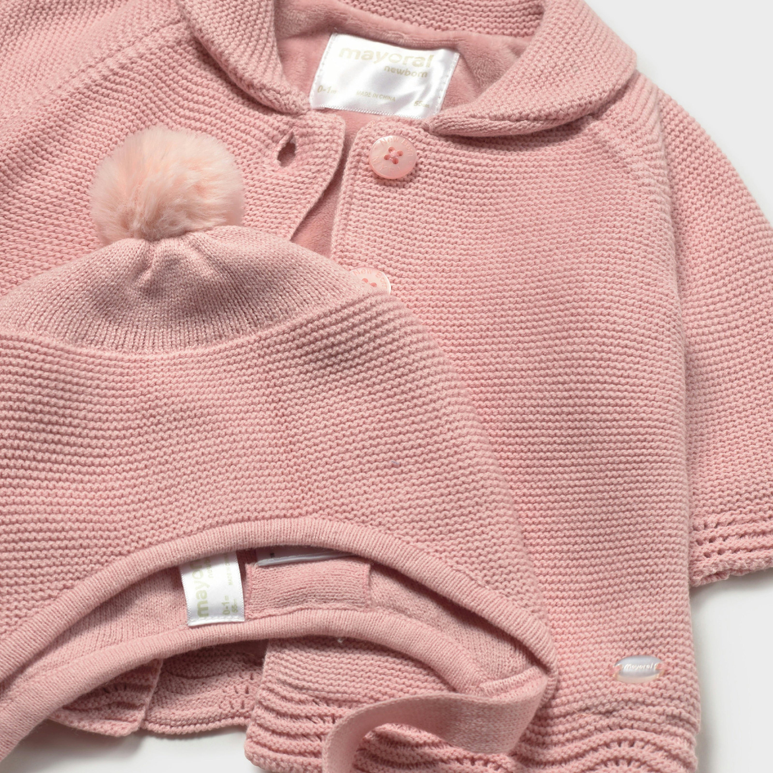 Rose Knit Jacket with Hat
