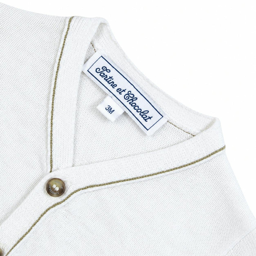 TARTINE ET CHOCOLAT Baby Cardigan - Nacre