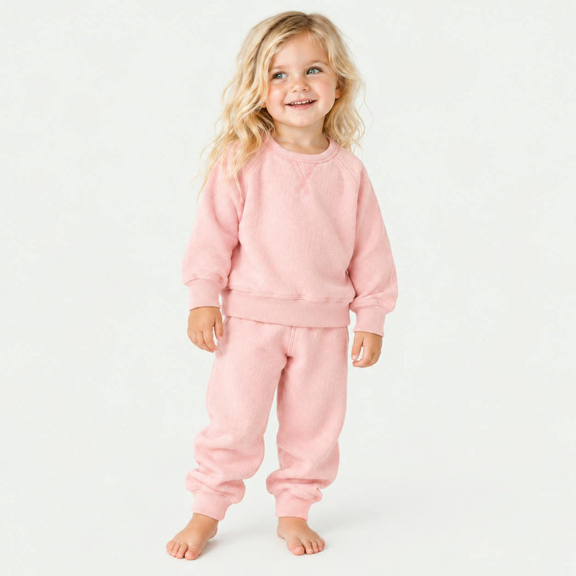 Sherpa Raglan Sweatshirt + Jogger Set
