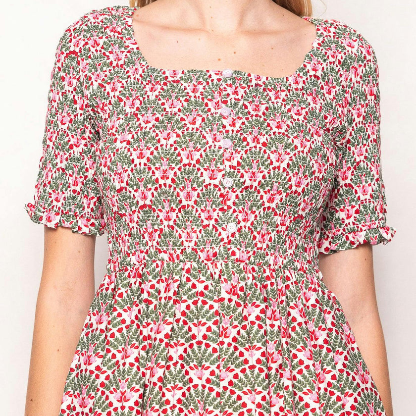 Parker Dress in Floral Fan