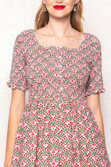 Parker Dress in Floral Fan