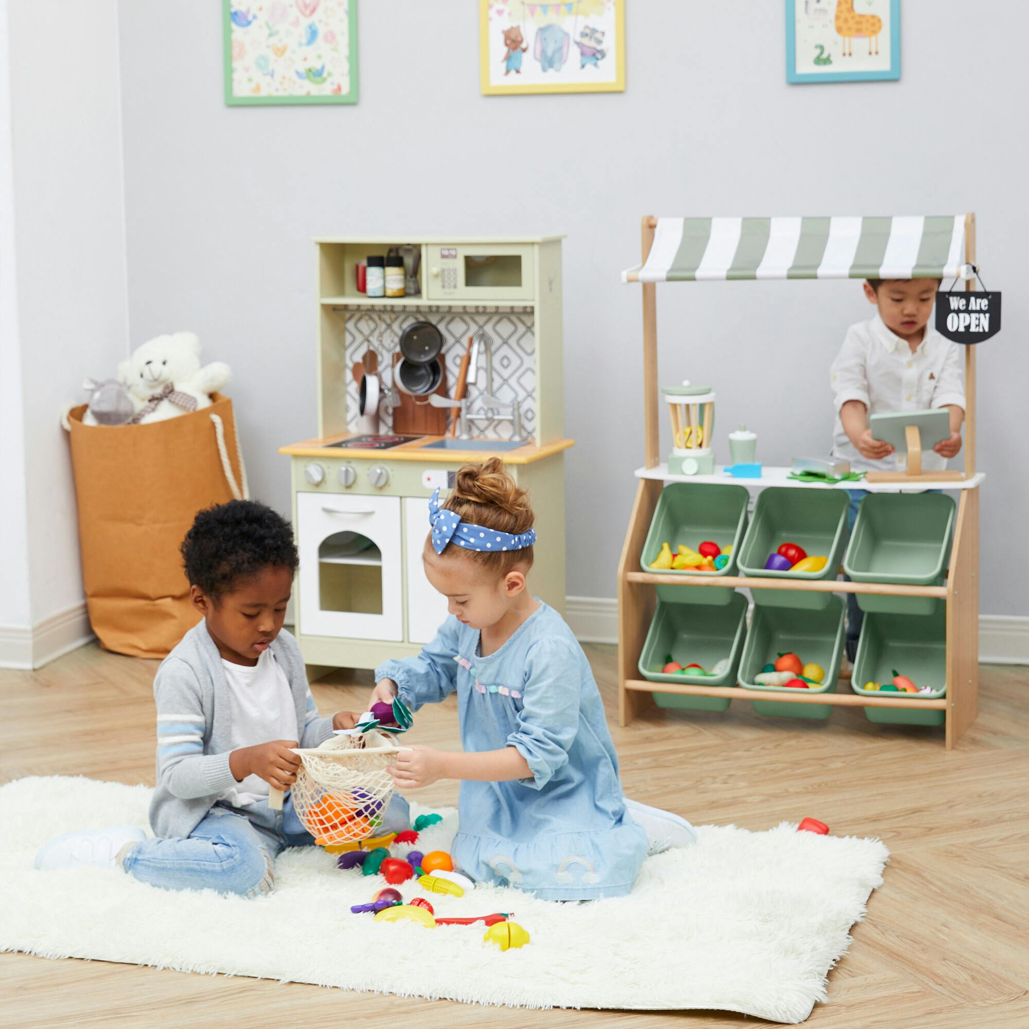 Little Helper Market Play Stand Play Kitchen