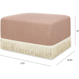 Crawford Boucle With Tassel Fringe Gliding Ottoman