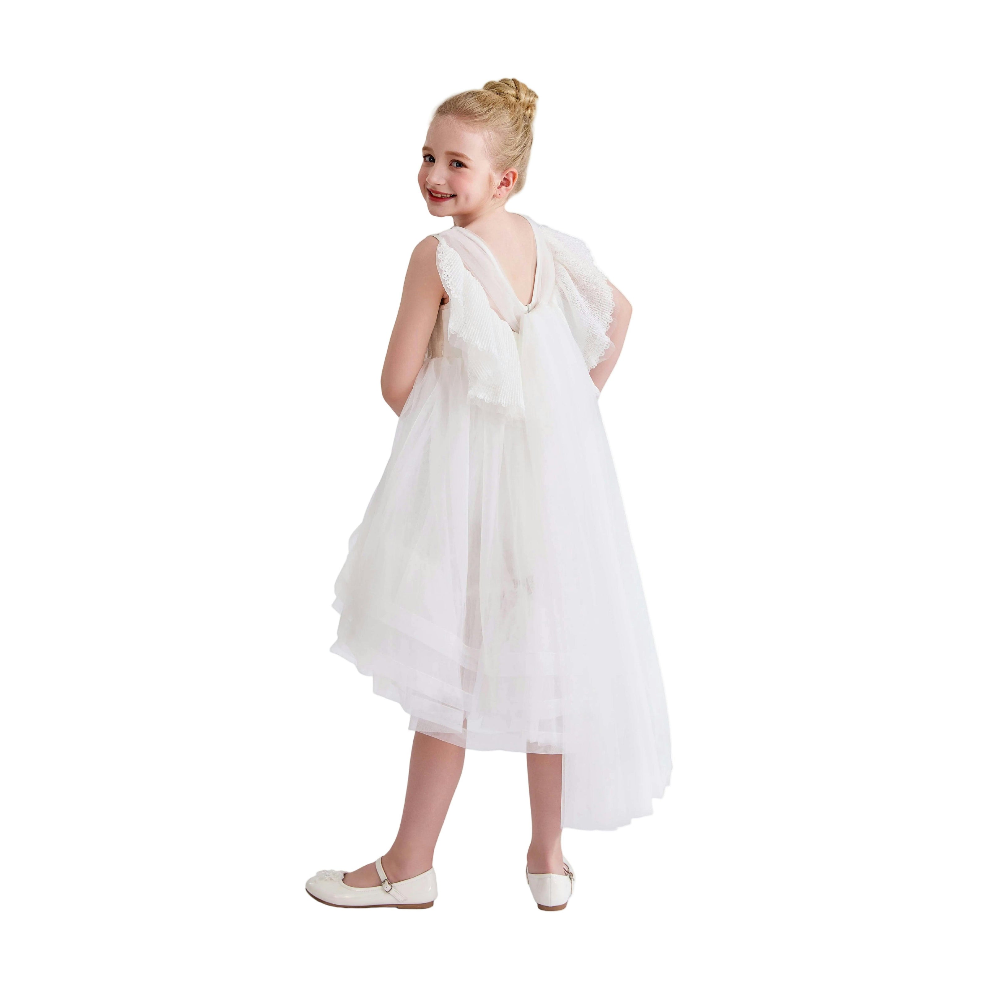 White Novalie Layered Tulle Dress