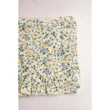 Buttercup Bloom Timeless Floral Ruffle Zipper Pouch