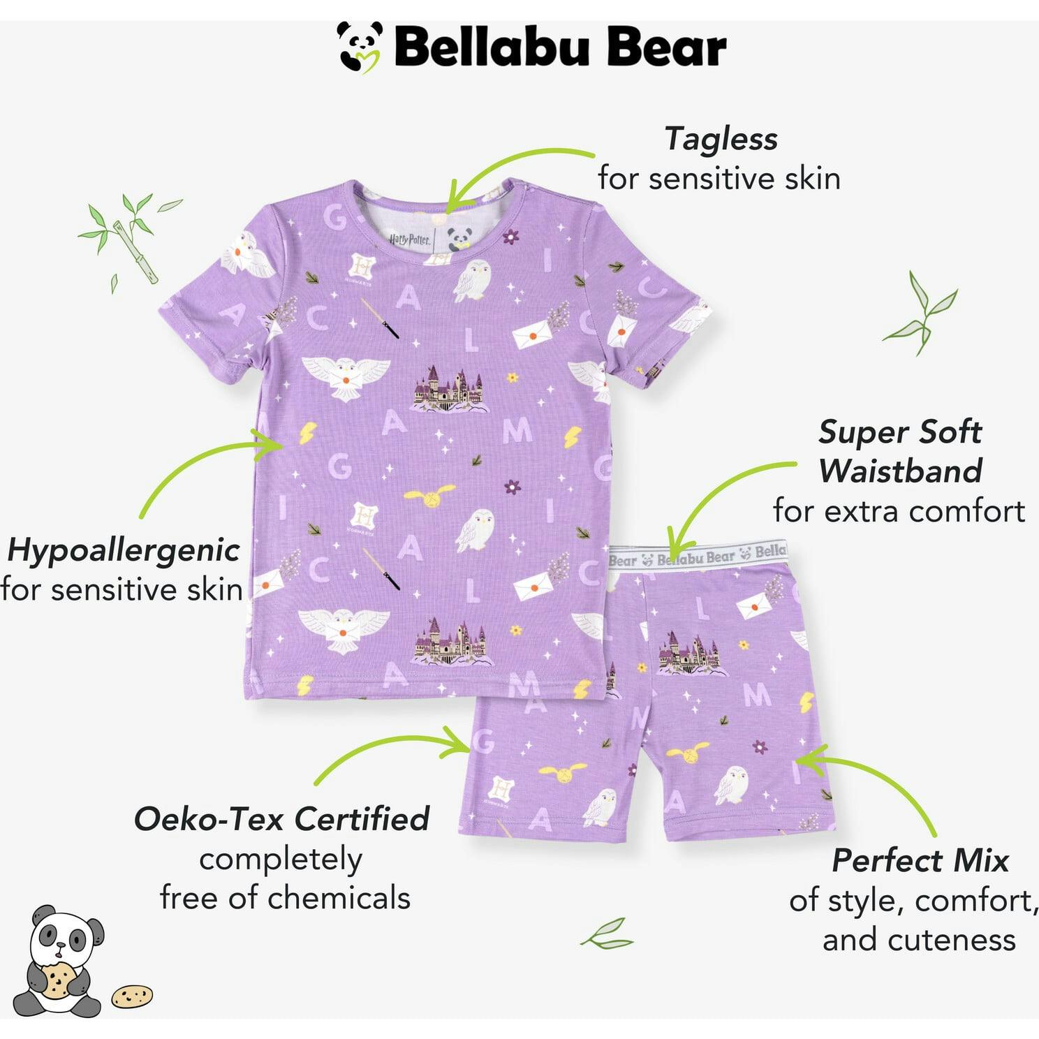 Hedwig's Magical Mail Bamboo Kids Pajama Short Set