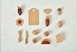 Wooden Play Food Sets for Kids Kitchen