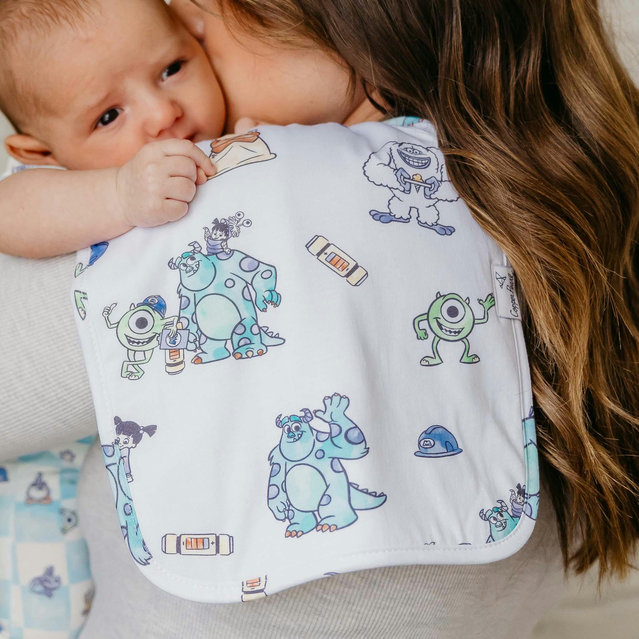 3 Pack Premium Burp Cloths - Monsters, Inc. Medley
