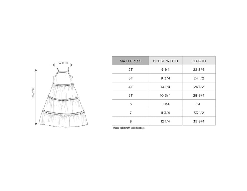 Girls Maxi Dress in Mini Daisy