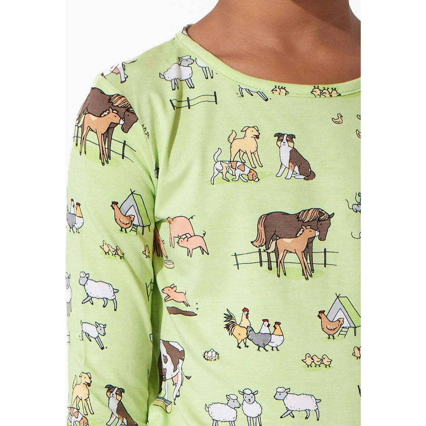 Farm Animals Bamboo Kids Pajamas