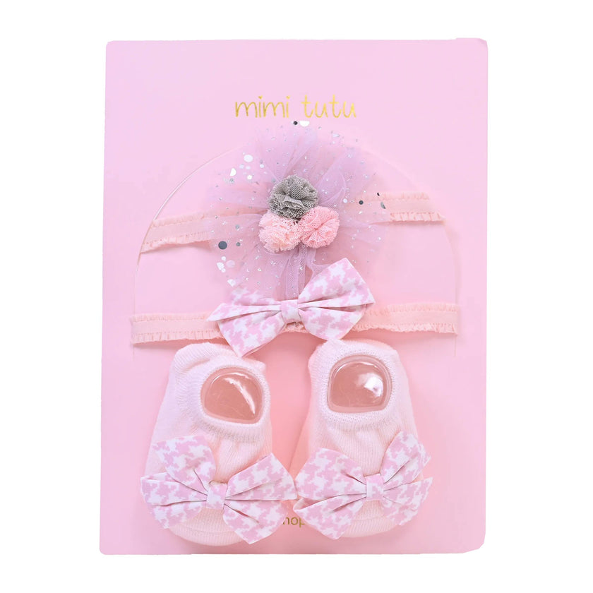 Pink Bow and Flower Gift Set