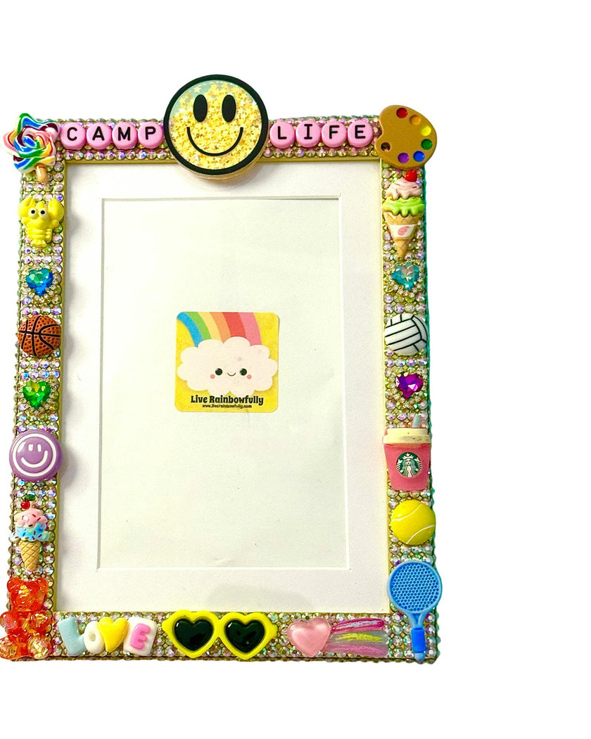 5x7 Rhinestone CAMP Frame, Custom