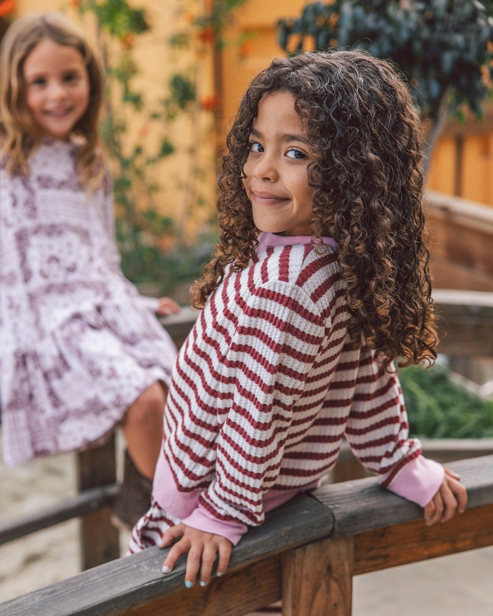 Scout Stripe Top - Mystic Maroon Thermal