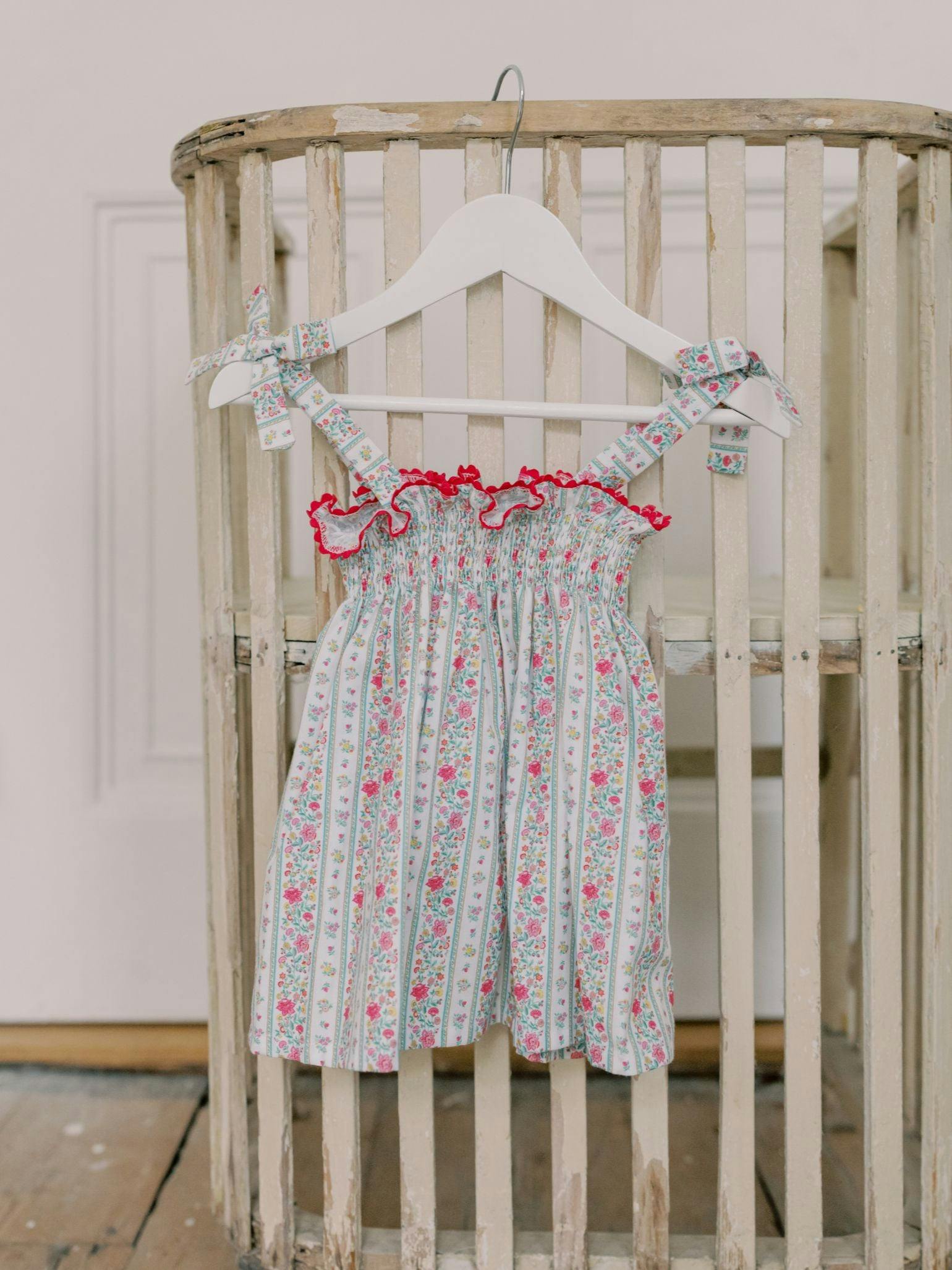 Fuchsia Pink Floral Stripe Ana Girl Top