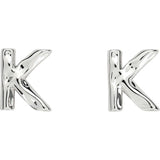 Monogram Studs in Silver
