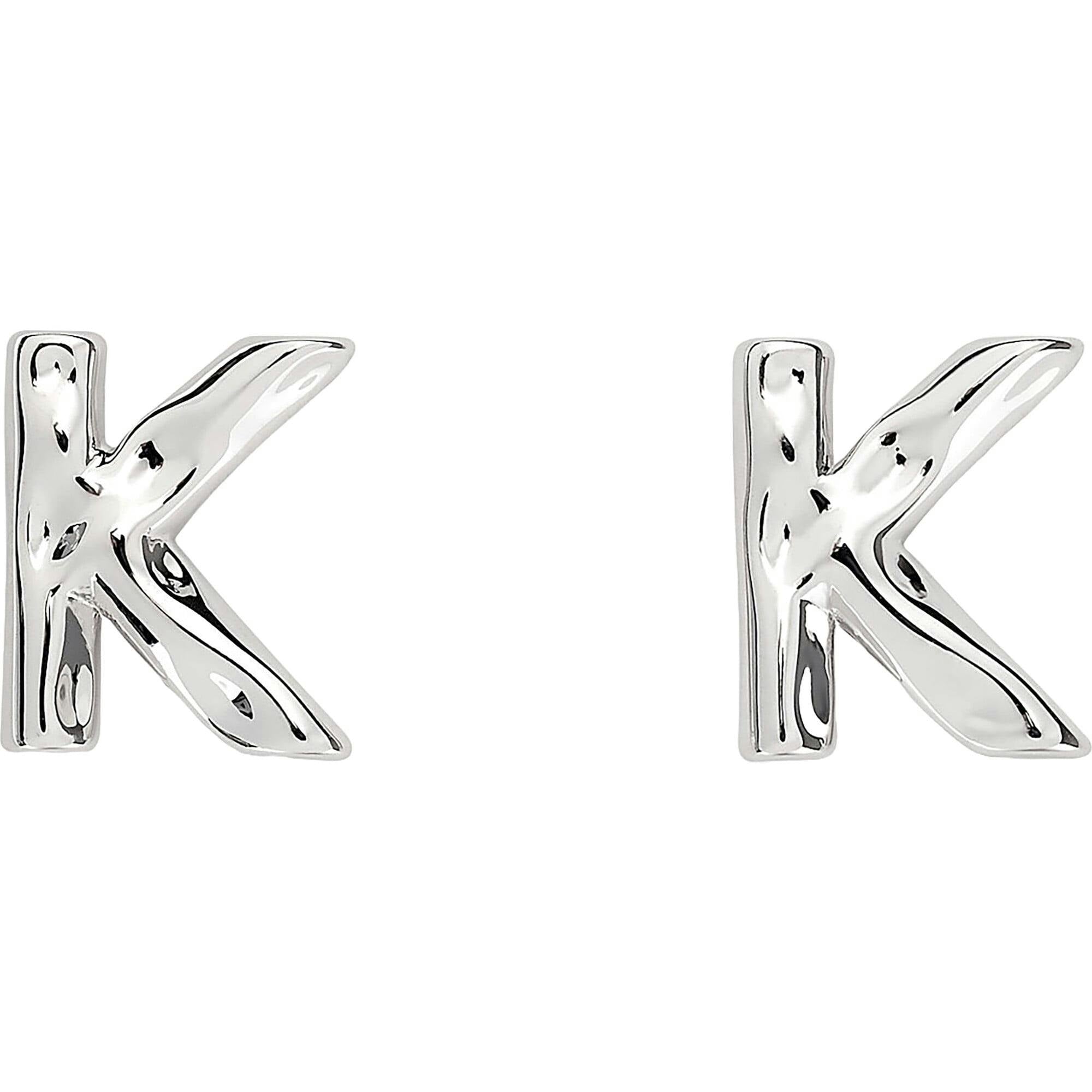 Monogram Studs in Silver