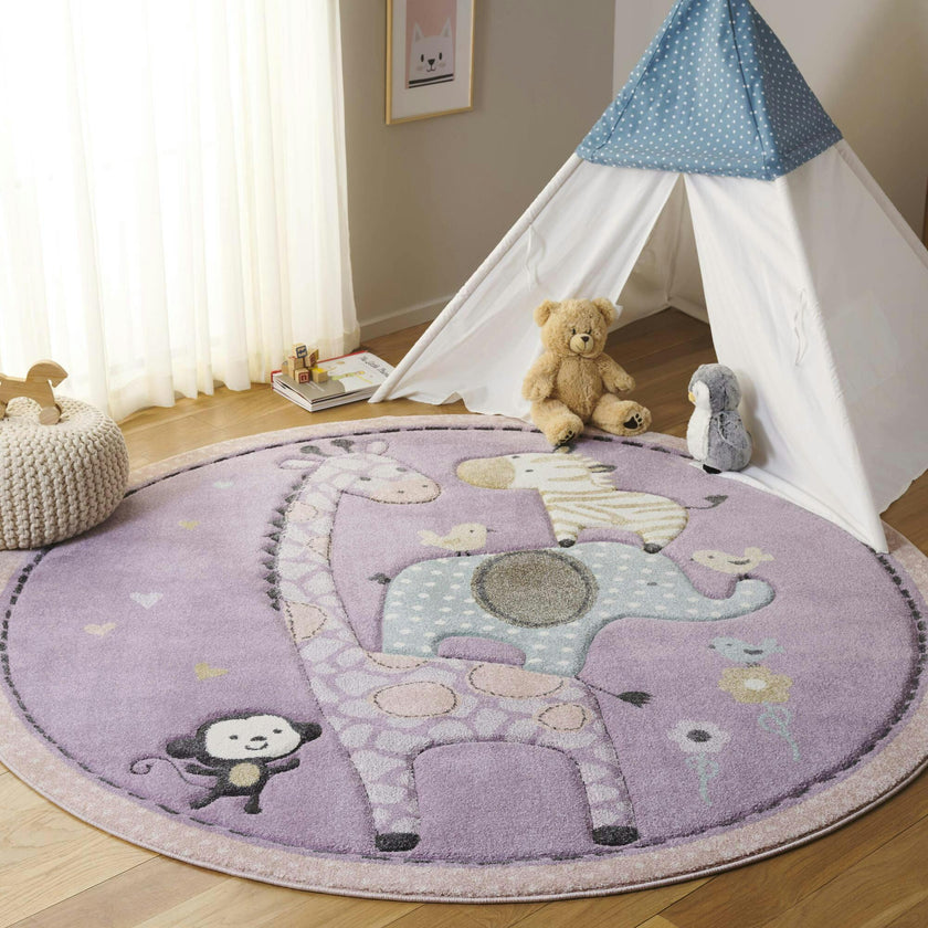 Carousel Kids 120 Large Round Rug