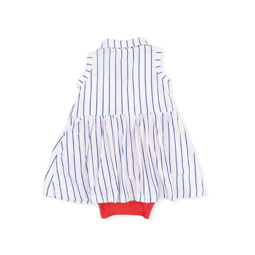 Baseball Stripe - Polo Tennis Dress