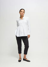 Long Sleeve Peplum Maternity and Nursing Blouse