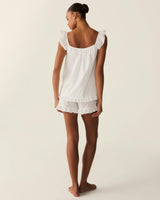 Women's Swiss Dots Celeste Short Set in White