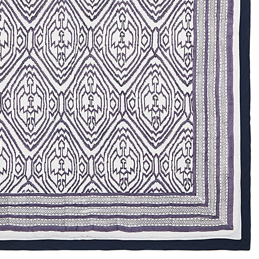 Block-Printed Cotton Crib Quilt