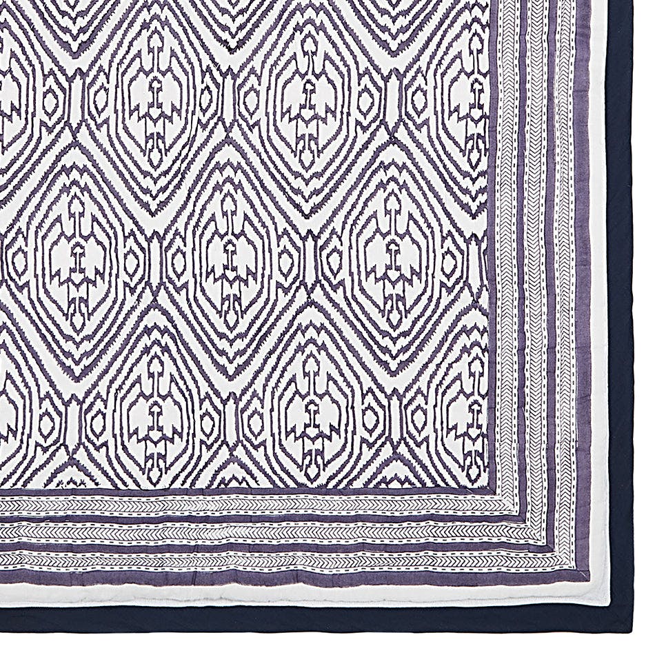 Block-Printed Cotton Crib Quilt