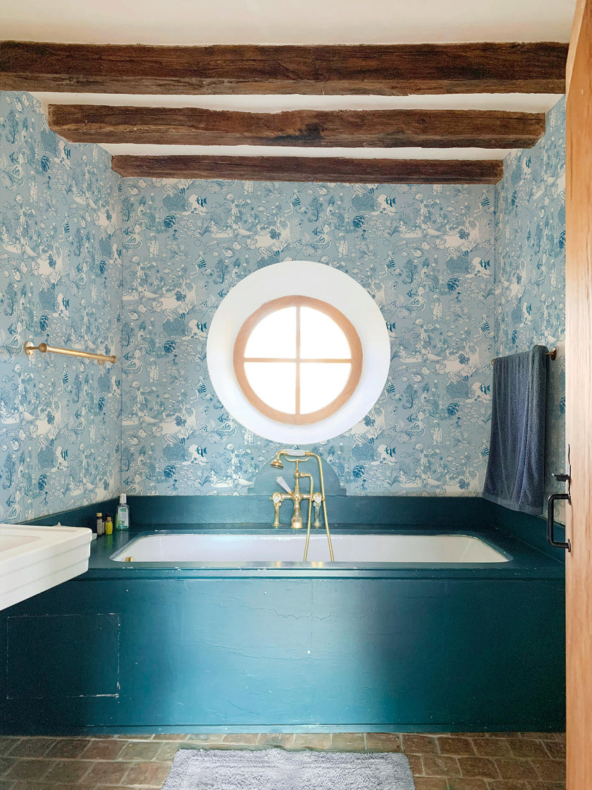 Wallpaper TOILE DE MER color Bleu