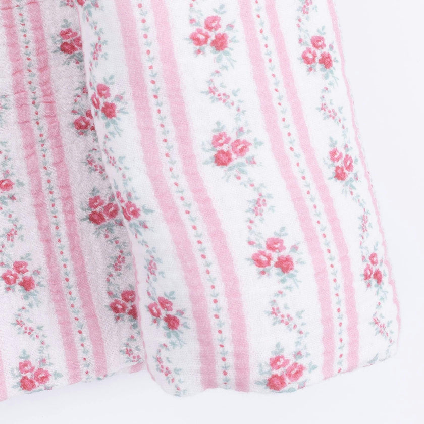 Winding Roses Stripe - Swaddle Blanket