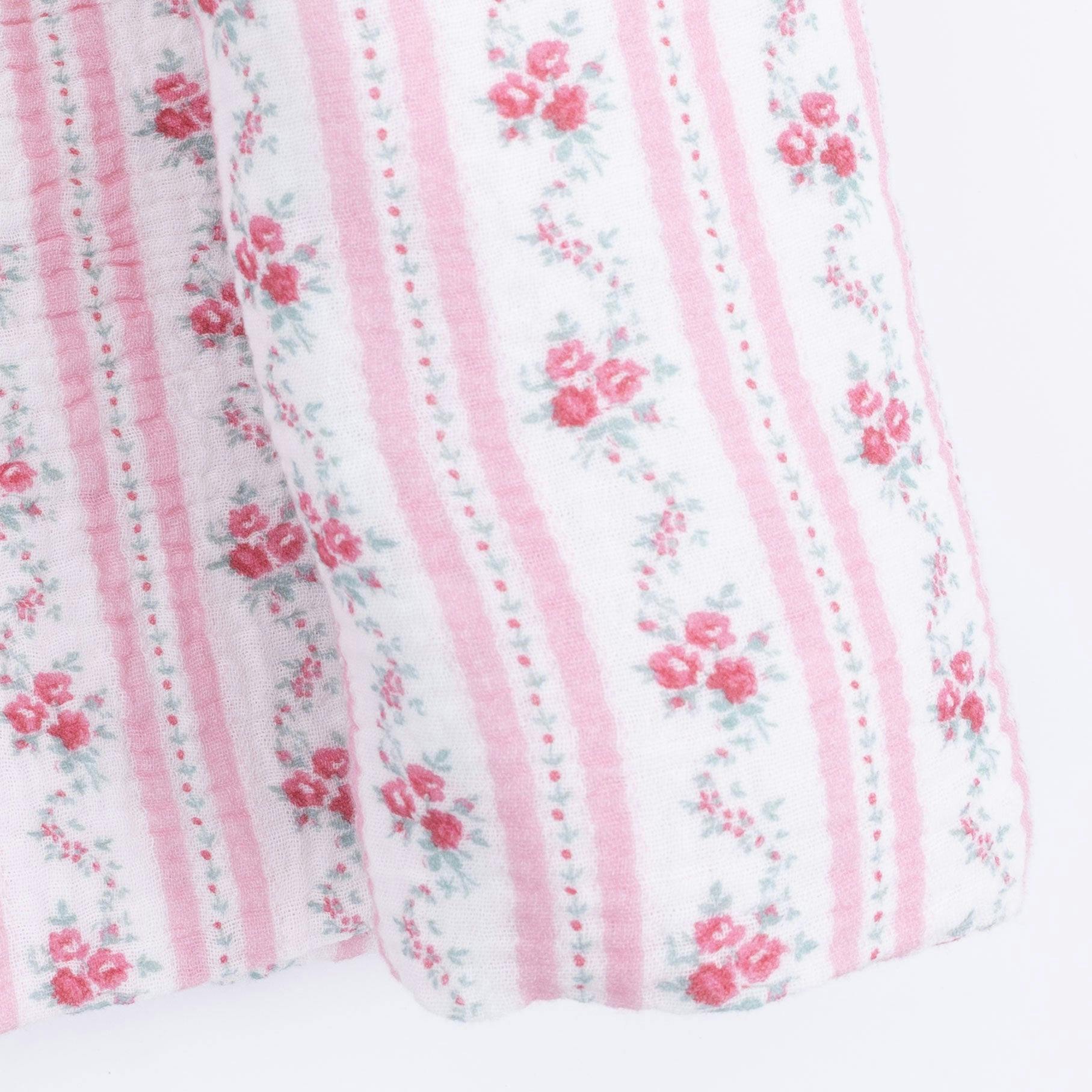 Winding Roses Stripe - Swaddle Blanket