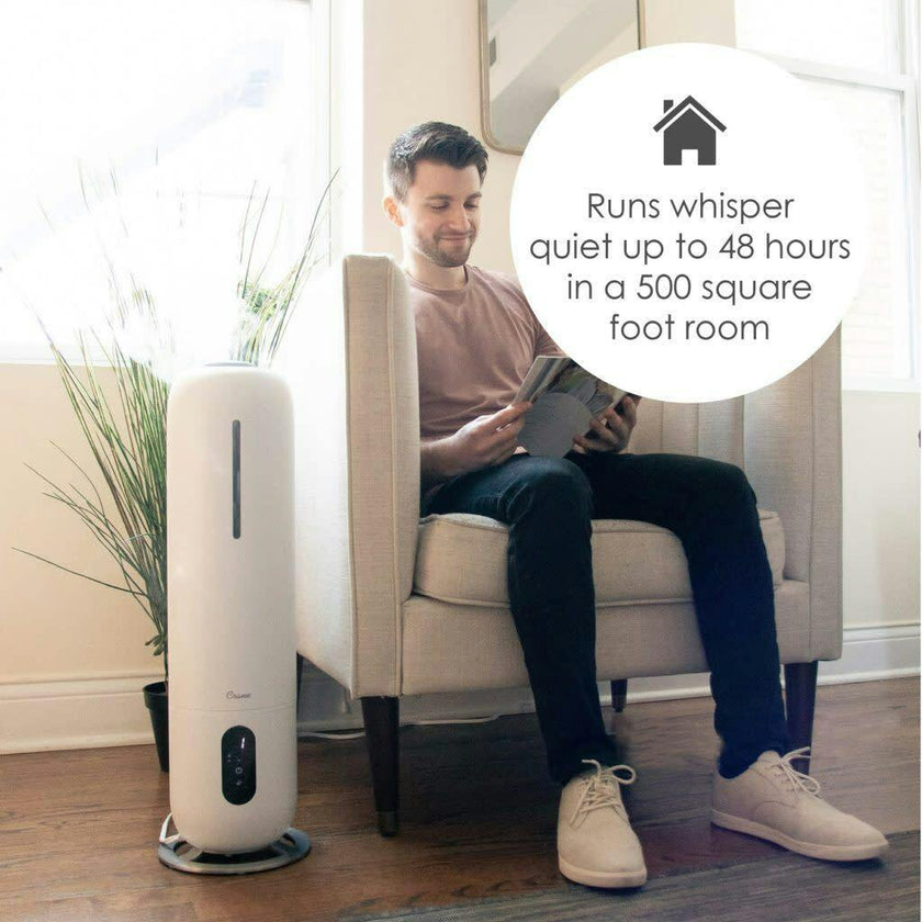 2 Gal. Ultrasonic Cool Mist Tower Humidifier with Germicidal UV-A Light