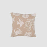 Cotton Sustainable Knit Coastal Pillow - Sea Life