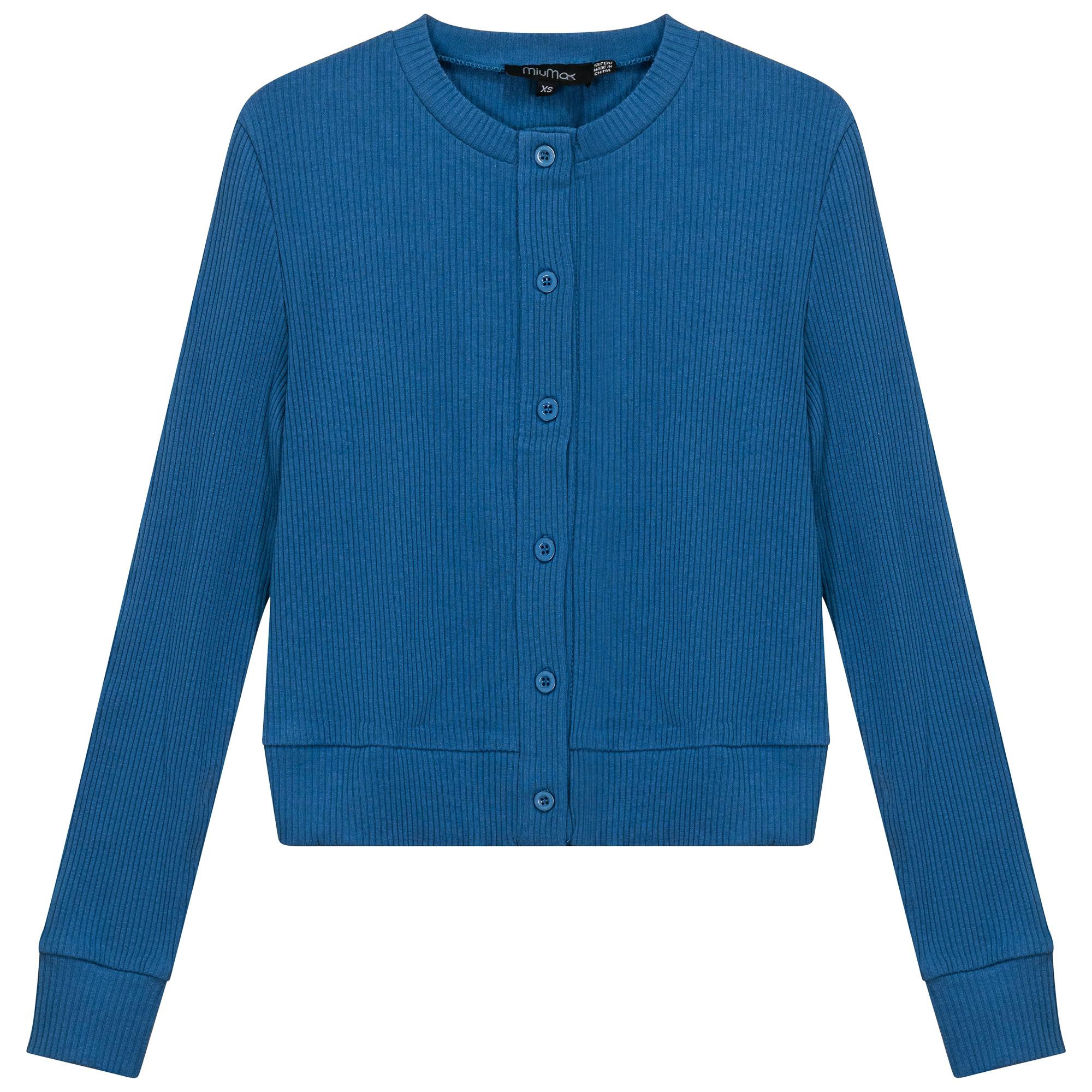 Cropped Ribbed Cardigan
