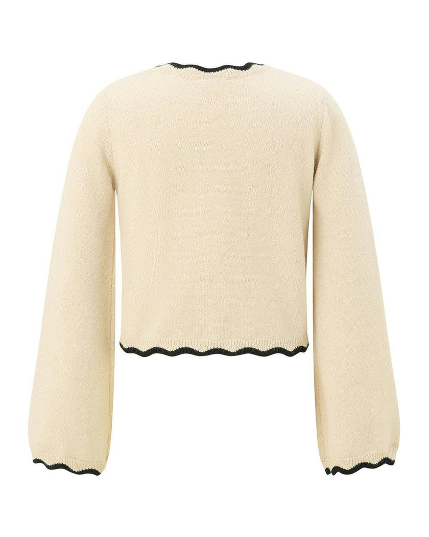 Carla Knit Cardigan, Crème