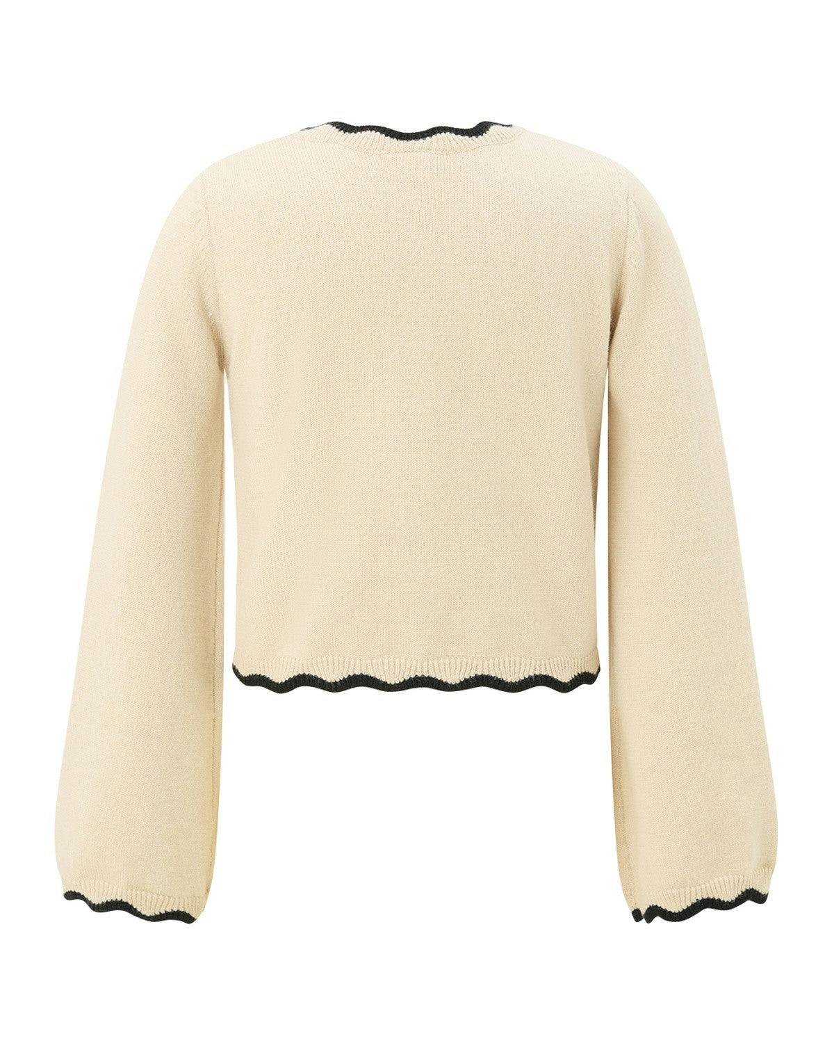 Carla Knit Cardigan, Crème