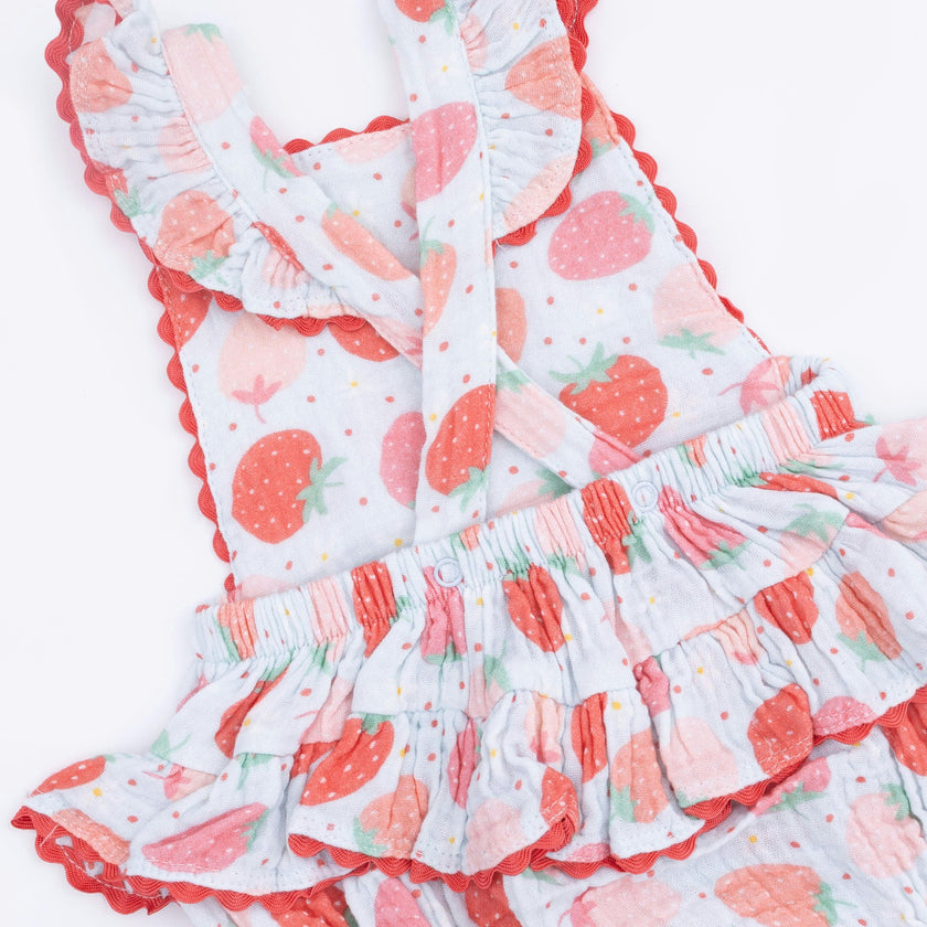 Strawberry Bliss - Ric Rac Ruffle Sunsuit