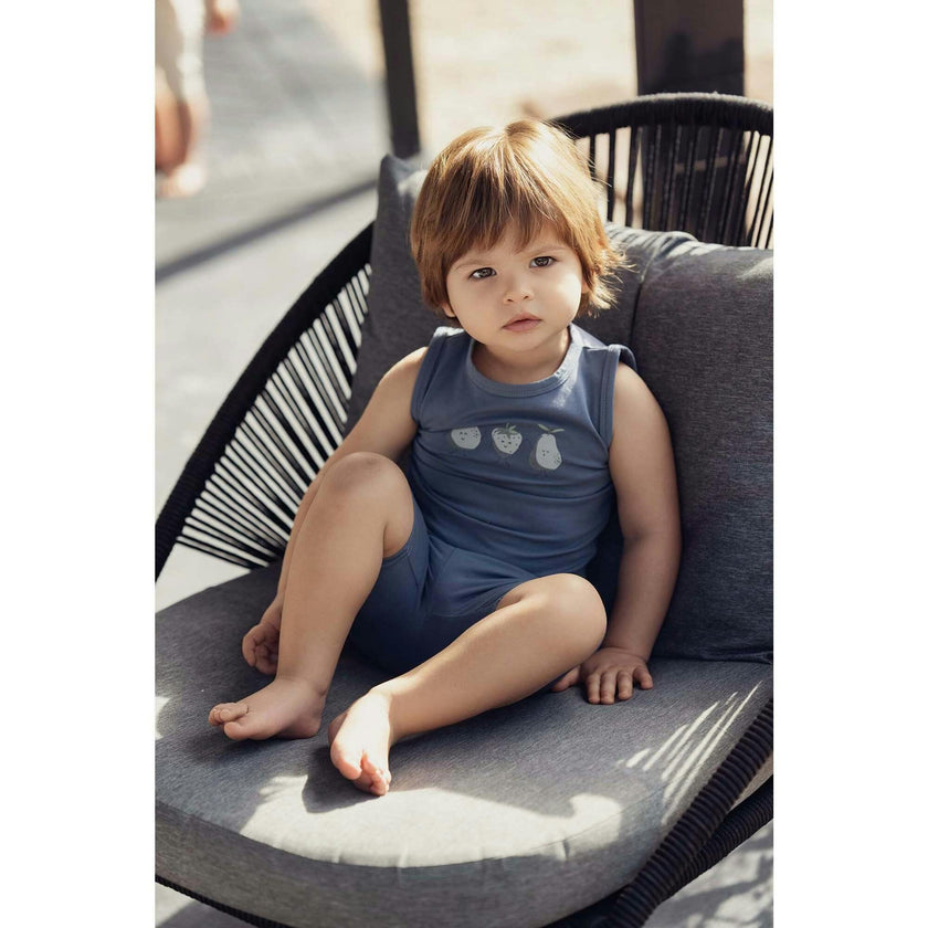 Boys Fruity Friends Print 2-Piece Tank & Short Set