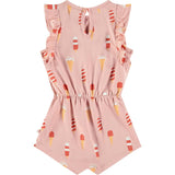 Ice Cream Print Sleeveless Romper