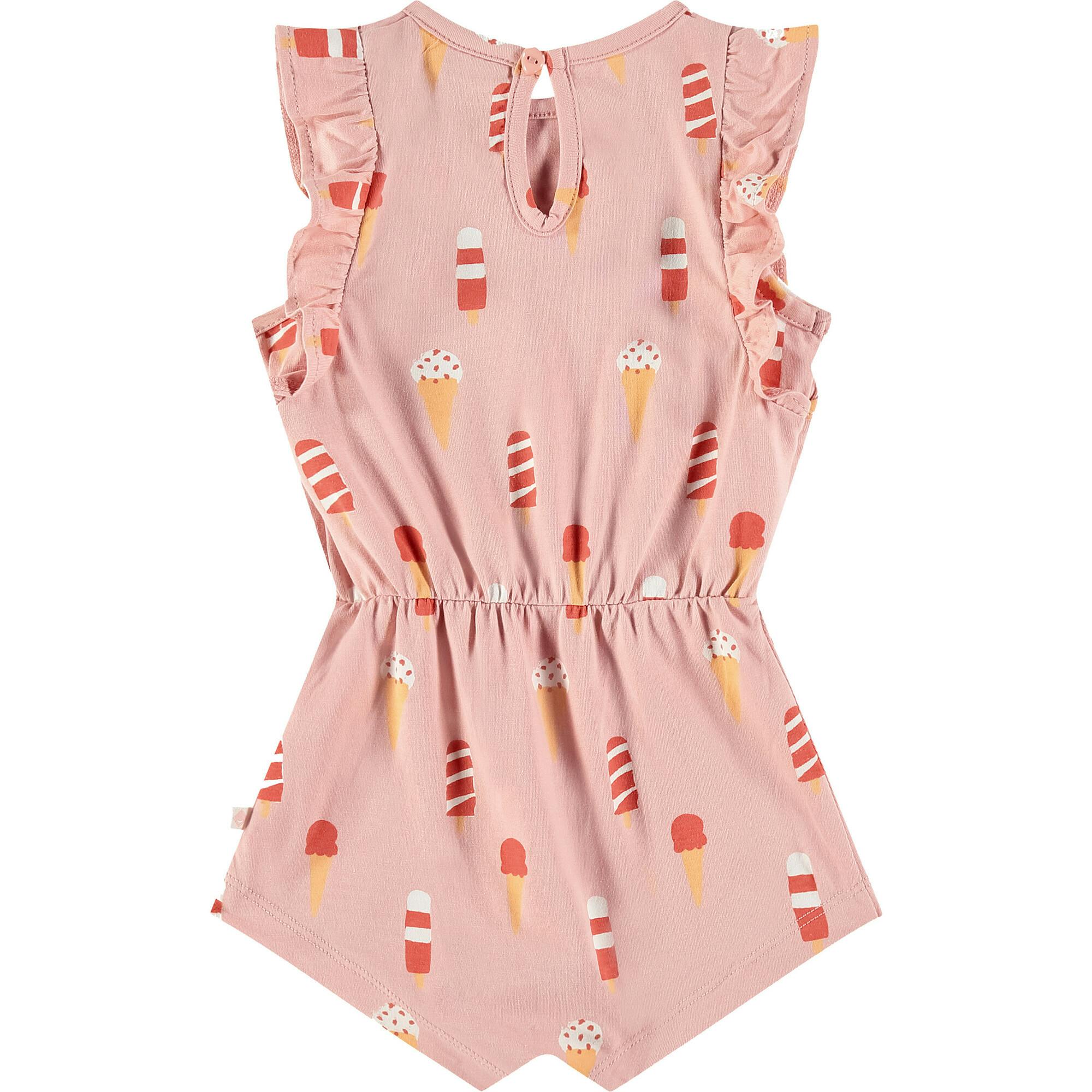 Ice Cream Print Sleeveless Romper