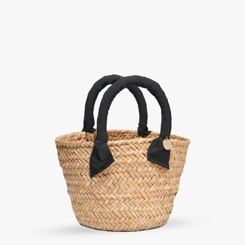 Mini Rosie Ribbon Straw Tote