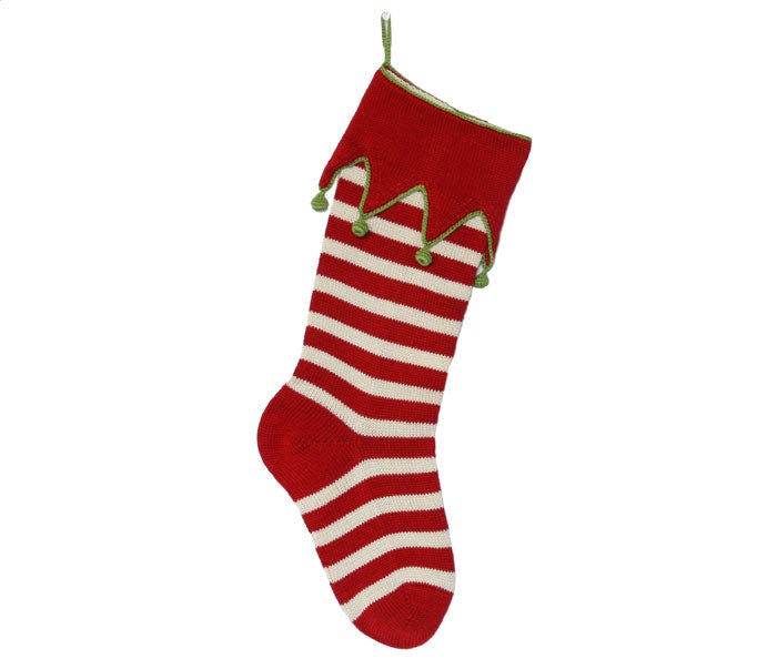 Elf- Cuff Striped Stocking