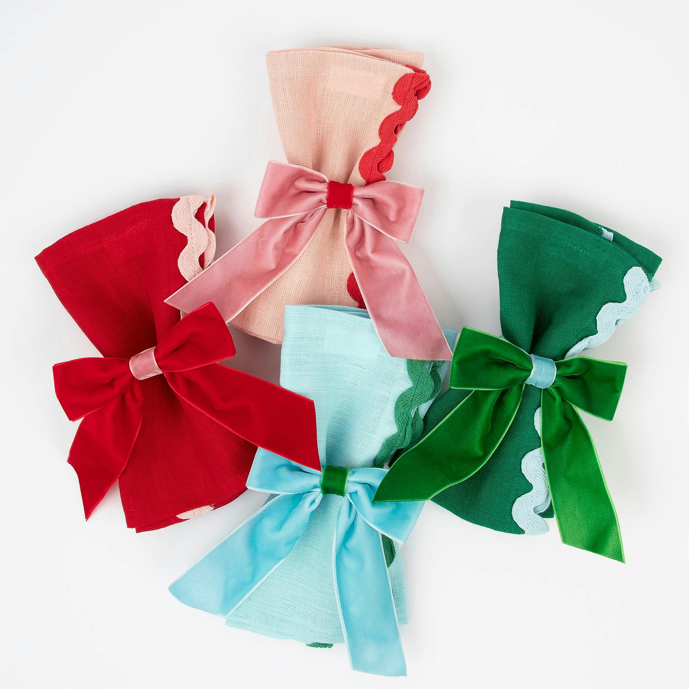 Velvet Napkin Bow Napkin Rings