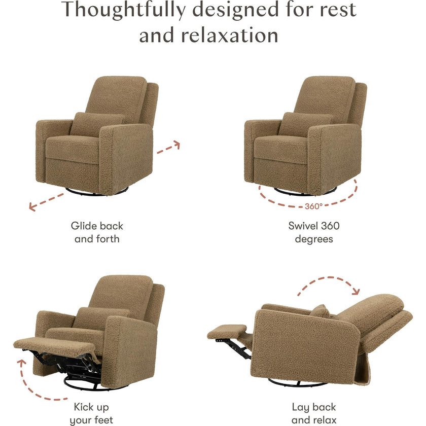Sigi Shearling Recliner And Swivel Glider