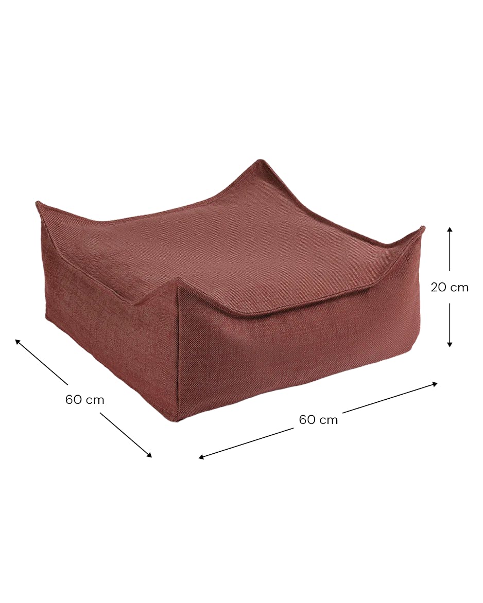 Pomegranate Outdoor Square Ottoman