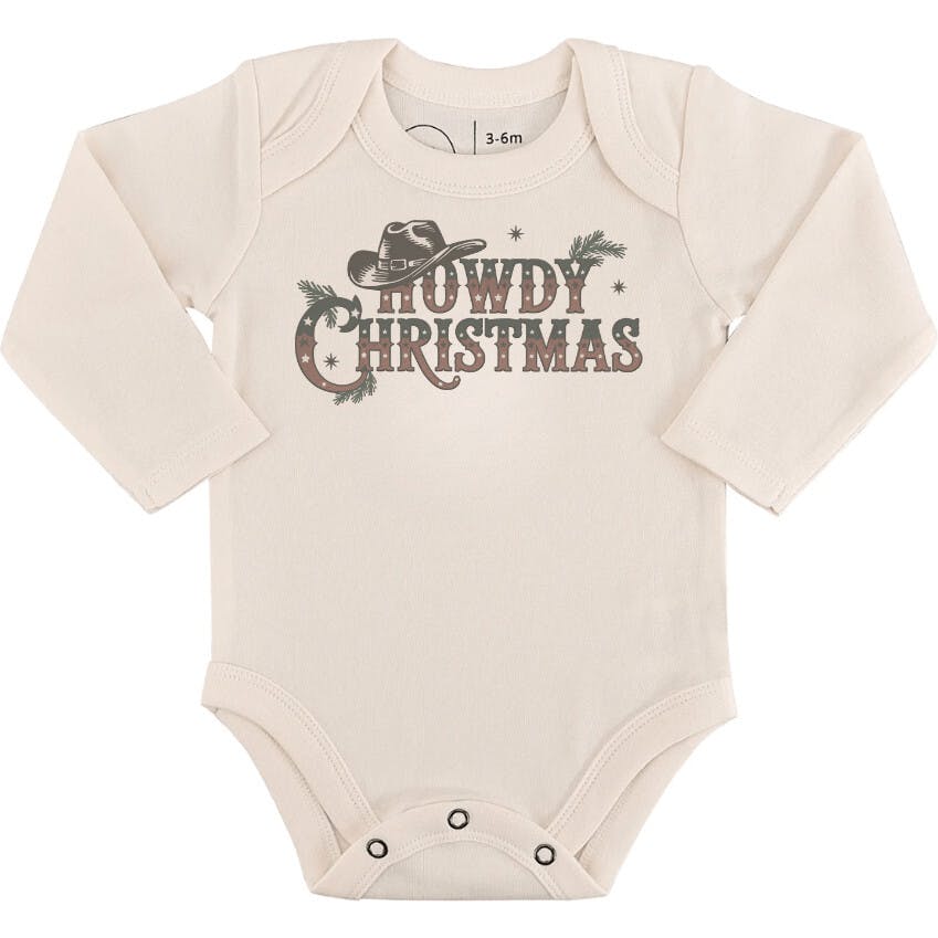 long sleeve graphic bodysuit | howdy christmas