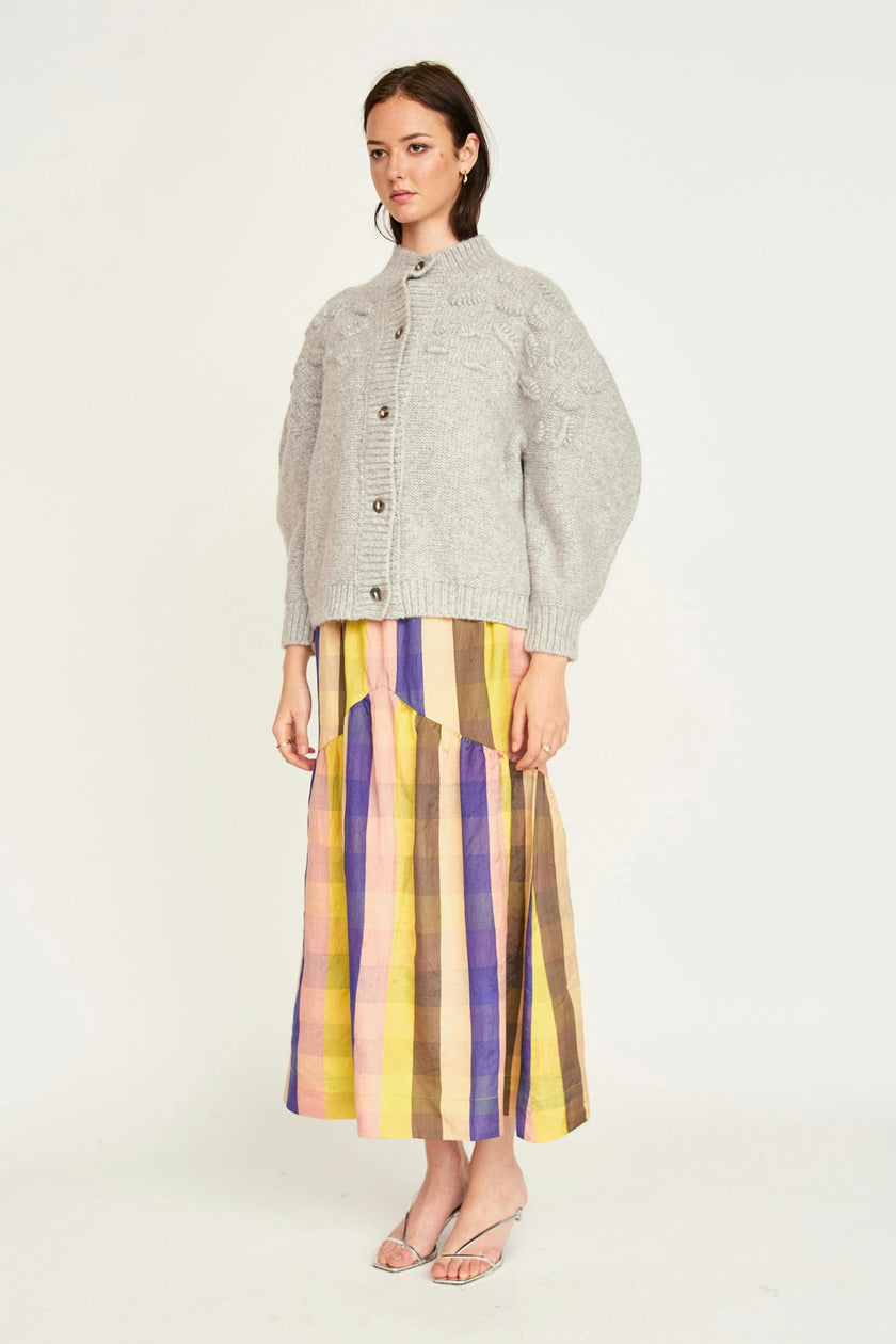 Cusco Shell Cardigan in Dove Grey