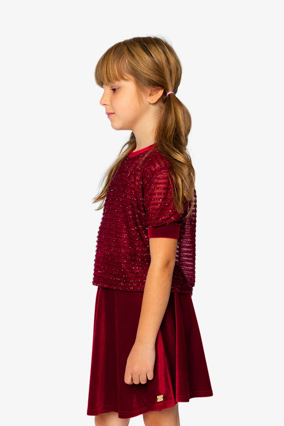 Fake Layering Top & Cami Red