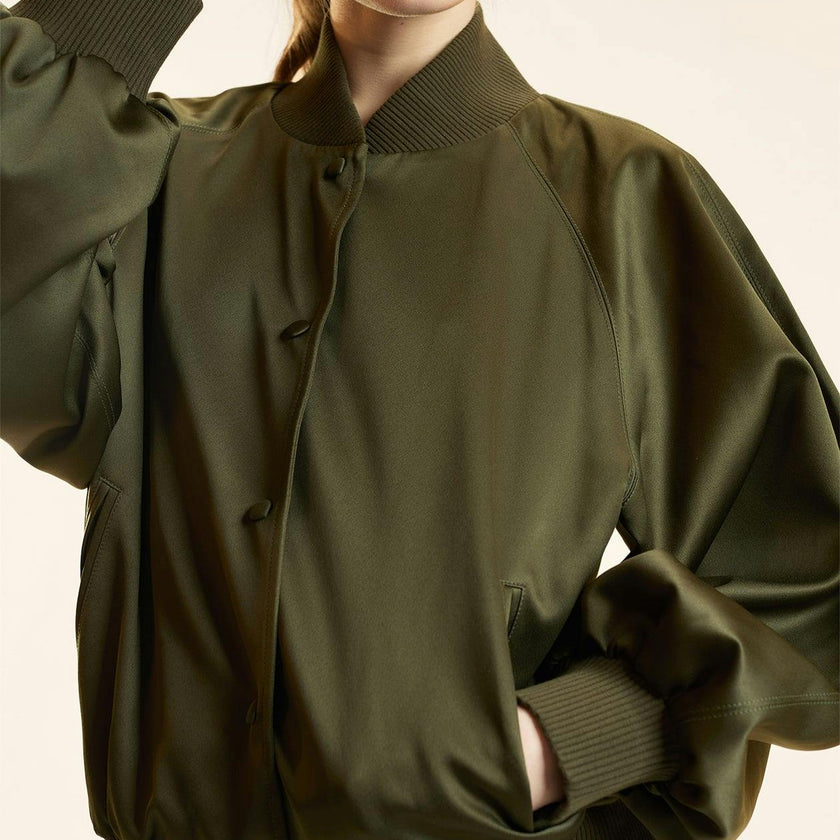 Satin Bomber Jacket